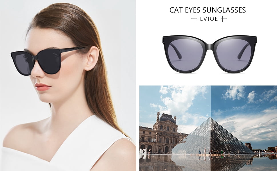 Cat Eye Sunglasses for Women with Polarized UV400 Protection Lenses