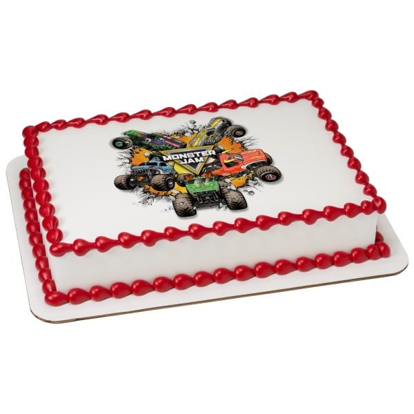 Monster Jam Quarter Sheet Edible Cake Topper Each Walmart Com