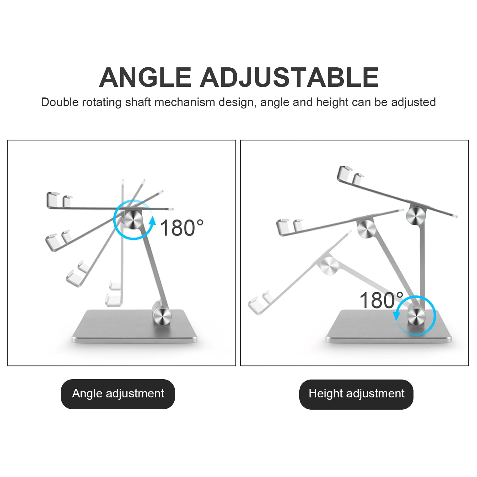 TABLZONE Adjustable Folding Laptop Stand with Angle Control for Home and Office Use, Portable 1-Pack