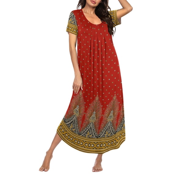 Ekouaer Moo Moos Dresses for Women Long Nightgowns Soft House Dress