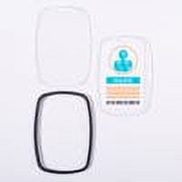Pen + Gear Clear Plastic Badge Holder with Silicone Frame in Black