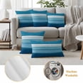 thumbnail image 5 of Blue White Ombre Outdoor Pillow Covers 20x12 Set of 2,Waterproof Patio Throw Pillowcase Protectors,Modern Gradient Abstract Aesthetic Lumbar Decorative Pillow Shams Cushion Covers for Seat Bed Couch, 5 of 8