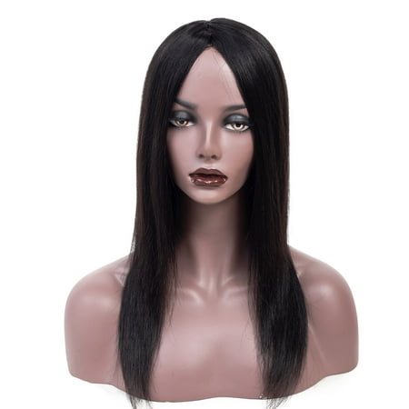 YYONG Brazilian Hair Straight Wig Human Hair Wigs For Women Natural Black Weave Short Wigs ,