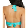 thumbnail image 2 of Bleu Rod Beattie Women's Bikini Top V-Neck Halter Blue 14, 2 of 4