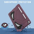 thumbnail image 6 of ELEHOLD Rugged Case for iPad 9th 8th 7th Generation 10.2" 2021/2020/2019,Kids Case with Hidden Kicktand Pencil Holder Silicone Shockproof Case for iPad 10.2 inch,Dark Red, 6 of 8