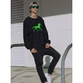 thumbnail image 2 of Horse On Green Fire Sweatshirt Men -Image by Shutterstock, Male x-Large, 2 of 4