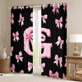 thumbnail image 2 of Castle Fairy Alphabet Bowknot Curtains Pack of 2 (42x84 Each),Pink Bow Curtains Blackout,Monogrammed Letter Bedroom Curtains,Luxury Girls Bedroom Decor, 2 of 6