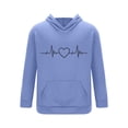 thumbnail image 4 of VBTAPA Heart Print Hoodie Tracksuit for Men 2 Piece Outfits Oversized Hooded Sweatshirt with Jogger Sweatpants Sets Matching Jogging Suits with Pockets Lightning Sales Today Light Blue S, 4 of 6