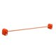 thumbnail image 2 of Toallero alargado moderno de color naranja para baño, barra individual montada en la pared, 2 of 8
