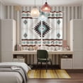 thumbnail image 6 of Curtains 84 Inches Long 2 Panels, Turquoise Beige Boho Grommets Window Treatment Curtain, Vintage Ethnic Tribal Southwestern Thermal Curtains Drapes for Living Room/Bathroom, 6 of 9