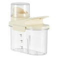 thumbnail image 1 of Kitchen Cereal Storage Container, Rice Storage Container,Airtight Plastic Kitchen Organizer Bin With Pouring Spout Measuring Cup, Cereal Dispenser,Food Storage Box For Grain, Flour Snacks,Beige, 1 of 9