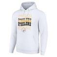 thumbnail image 2 of Men's Starter White Pittsburgh Steelers Four Team Name Logo Fleece Pullover Hoodie, 2 of 3
