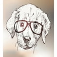 thumbnail image 3 of Ambesonne Dog Duvet Cover Set, Hipster Puppy Glasses, Queen, White Tan Brown, 3 of 3
