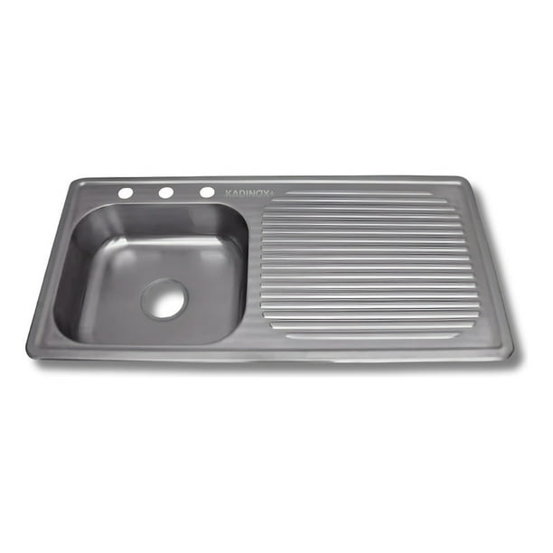 Fregadero Tarja Con Escurridor Empotrar Acero Inox 100x50 (Escurridor Derecho)