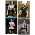 thumbnail image 6 of Women Athletic Workout Swim Shirt UPF50 Lightweight Short Sleeve Sun Tshirt light Grey-XXL, 6 of 8