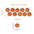 thumbnail image 5 of Toarti Juego De 10 Pegatinas Creativas De Calabaza Para Decoración Del Hogar, Decoración De Fiesta De Halloween, Decoración De Pared, Decoración De Fiesta De Acción De Gracias, Color Naranja, 5 of 5