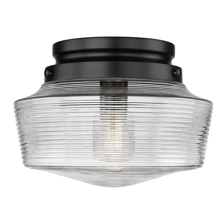 

Emmons Traditional Black Flush Mount with Clear Shade