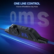 Gaming Headset for PS5,PS5Pro,PS4,Xbox Series X,Xbox Series S/One PC 272g Headset with Clear Mic Upgraded Wired Gaming Headphones with with 3.5mm Jack &LED Light Soft Memory Earmuffs Gamer Gifts