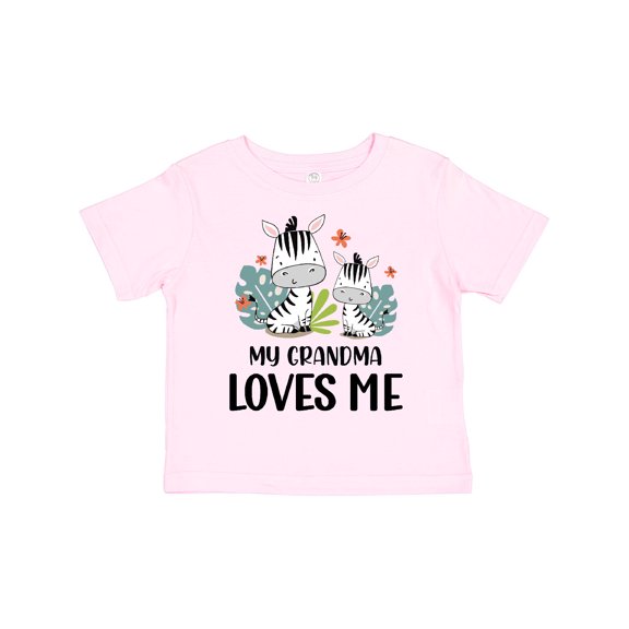 Inktastic Zebra My Grandma Loves Me Boys or Girls Toddler T-Shirt