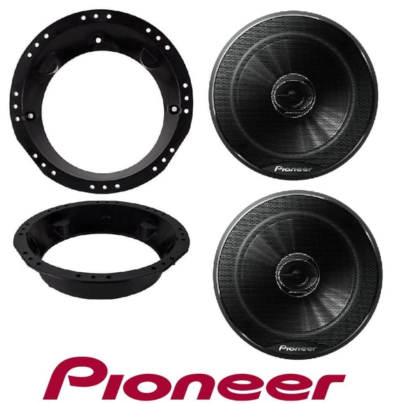 Pioneer TS-G1620F 600 Watts 6.5" 2-Way   Metra 82-9601 Speaker Adapter For 1998-2013 Harley Davidson Touring