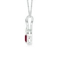 thumbnail image 2 of Angara Natural Ruby Heart Pendant Necklace in 925 Sterling Silver for Women (Size-6mm) - July Birthstone Jewelry | Ruby Infinity Pendant, 2 of 9