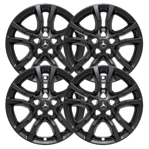 Set of 4 18 inch Gloss Black ABS Wheel Skins Compatible with 13-15 Chevrolet Camaro LS LT Wheel Cover Impostors for 5629 5575 Wheel Series
