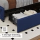 thumbnail image 4 of Qinaqin Full Size Cama Frame con 4 Almacenamiento Cajones y Ajustable cm de Alturaeadboard Linen Upholstered Platform Profundidadiamante Stitched Button Tufted No Caja Spring Needed Azul, 4 of 6