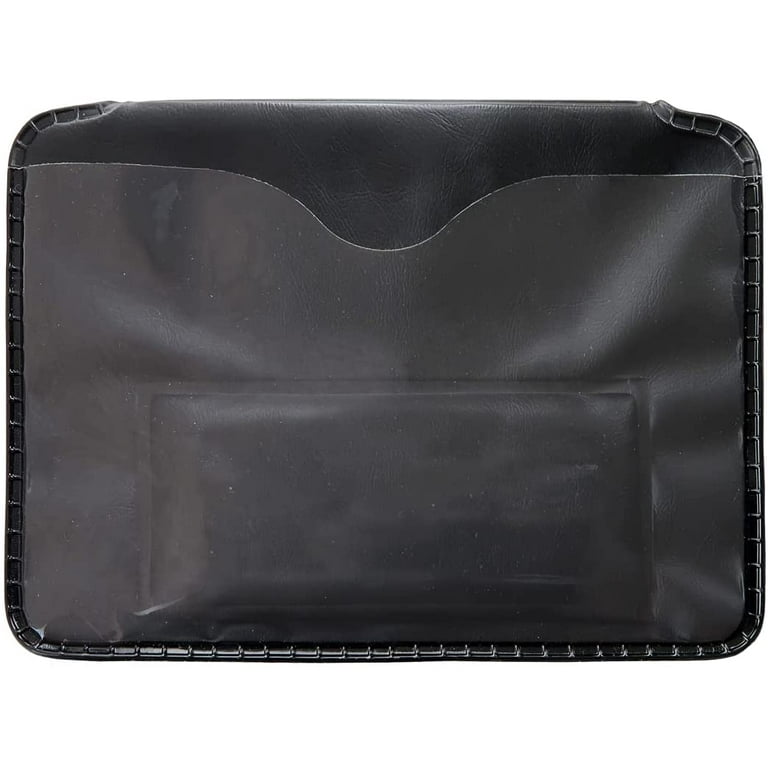 5 Pack - Heavy Duty Magnetic Badge Holder Horizontal - Fold Over Belt,  Shirt Pocket or Scrubs - Black Matte Vinyl Secure Magnet Closure - Single