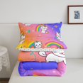 thumbnail image 4 of Kawaii Cat Comforter Set Gradient Rainbow Queen Bedding Sets,Cute Pet Quilt Cartoon Animals Duvet Insert Love Hearts Crown Room Decor, 4 of 5