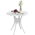 thumbnail image 1 of Outsunny Table à Manger de Patio Rond de 30 Pouces, Blanc, 1 of 10