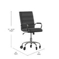 thumbnail image 4 of Mid-Back Black Executive Swivel Office Chair with Chrome Frame, Arms,, 4 of 9