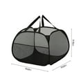 thumbnail image 4 of Fiudx Cesto de Malla para Ropa Sucia, Diseño de Apertura Amplia, Bolsillo Lateral Integrado, Malla Transpirable, Almacenamiento Plegable Que Ahorra Espacio, Uso Multifuncional, Duradero para Ropa y J, 4 of 7