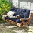 thumbnail image 6 of Kimunuk Outdoor Swing Cushion , 60" X 40" X 5" Waterproof Bench Chair Replacement Cushion with 6 Ties for Patio Porch, Navy, 6 of 7