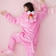 thumbnail image 2 of Pijamas de una pieza para adultos, ropa de dormir cálida de franela, mono de Cosplay de animales, disfraz para mujeres, niñas y adolescentes, rosa y dulce, 2 of 3