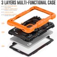 thumbnail image 3 of Allytech Heavy Duty Rugged Case for Lenovo Tab M9 2023, Adjustable Kickstand Case with Built-in Screen Protector, Anti-Drop Shockproof Full Body Protection Case for Lenovo Tab M9 - Orange, 3 of 6