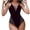 Black-2, variant on Women's Striped Printed One-piece Swimsuit Backless Strappy Tankini Camisole Waist Cinching Swimwear With Bra Padded for Pool Party Vacation Black-3 XXL