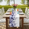 thumbnail image 4 of Table Runners 70 Inches Long Dress Scarves, Purple Blooms Floral Farmhouse Coffee/Dining/Kitchen Table Decor, Holiday Table Runner, Farmhouse Spring Flowers Botanical 13x70 Inch, 4 of 9