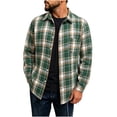 thumbnail image 3 of SAWOBUUN Mens Flannel Shirts Long Sleeve Plaid Button Down Shirts Casual Cotton Shirts, 3 of 9