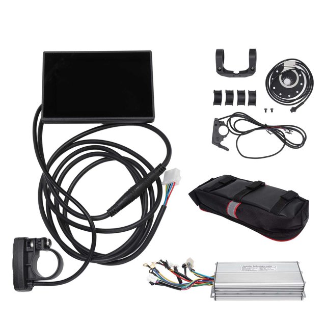 Kit de conversión de bicicleta eléctrica, controlador de Motor de bicicleta de onda sinusoidal de 35A con línea de luz para Panel KT LCD 8S para Motor de 1500W