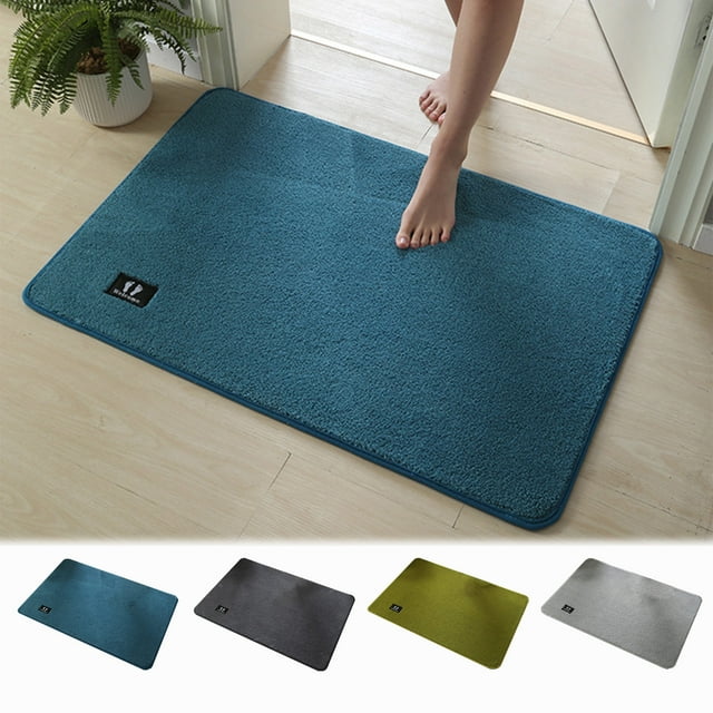 Iumwxz Bathroom Mat Home Summer Carpet Front Door Carpet Super Absorbent Drying Rubber Backing Non-Slip Floor Mat Washable Super Soft Bathtub Carpet Bathroom Carpet Floor Mat Bathroom Rug Gray