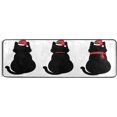 thumbnail image 5 of SKYSONIC 2'X6' Christmas Santa Kitten Runner Rug with Rubber Backing, Cute Xmas Black Cats Non Slip Entryway Rug Runner Washable Soft Area Rug Carpet for Hallway Bedroom Kitchen Decor, 5 of 6