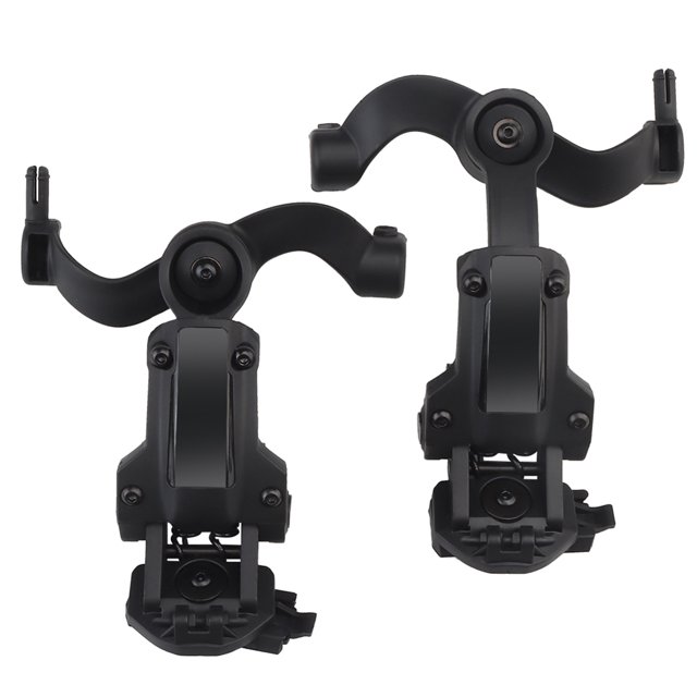2 uds adaptador de riel de casco adaptador de riel de auriculares de casco de nailon para caza al aire libre