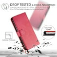 thumbnail image 4 of Starshop Galaxy S24 Ultra case, With Tempered Glass Protector, Premium Leather Wallet Pocket Cover and Credit Card Slots Pink, 4 of 5