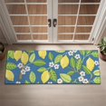 thumbnail image 2 of Yellow Lemon Fruit Flowers Blue Pattern Door Rugs,Washable Non Slip Door Mats Indoor,Decorative Door Mats,Entry Mat Indoor for Entrance,Bedroom,Kitchen,Bathroom,16"x47", 2 of 6