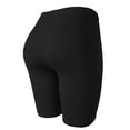 thumbnail image 3 of vigerkar Women's Plus Size Short Leggings Ultra Soft Shorts Under Dresses Mid Thigh Leggings Pants Black, L, 3 of 5
