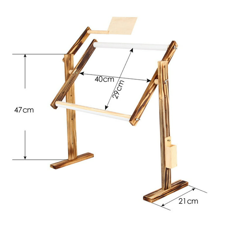 HOMEMAXS 1 Set of Rotated Adjustable Embroidery Stand Wooden Cross