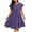 Purple, variant on LOVZFMLL Plus Size Dresses for Women Crew Neck Ruffle Sleeve Pleated Tiered Cute Mini Dresses Summer Casual Wedding Guest Dresses Wine XXL