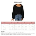 thumbnail image 5 of Blusa Cuello cuadrado Color puro Linterna Manga larga Dobladillo casual Top de moda para mujer, 5 of 5