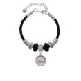 thumbnail image 2 of Delight Jewelry Silvertone Love - Round Seal Best Friend Celtic Knot Leather Bead Bracelet, 7"+2" Extender, 2 of 4