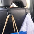 thumbnail image 3 of Flexible Car Seat Back Hook Headrest Hooks 2 Pack Strong Backseat Coats Purses Headrest Hanger Storage Handb, 3 of 8